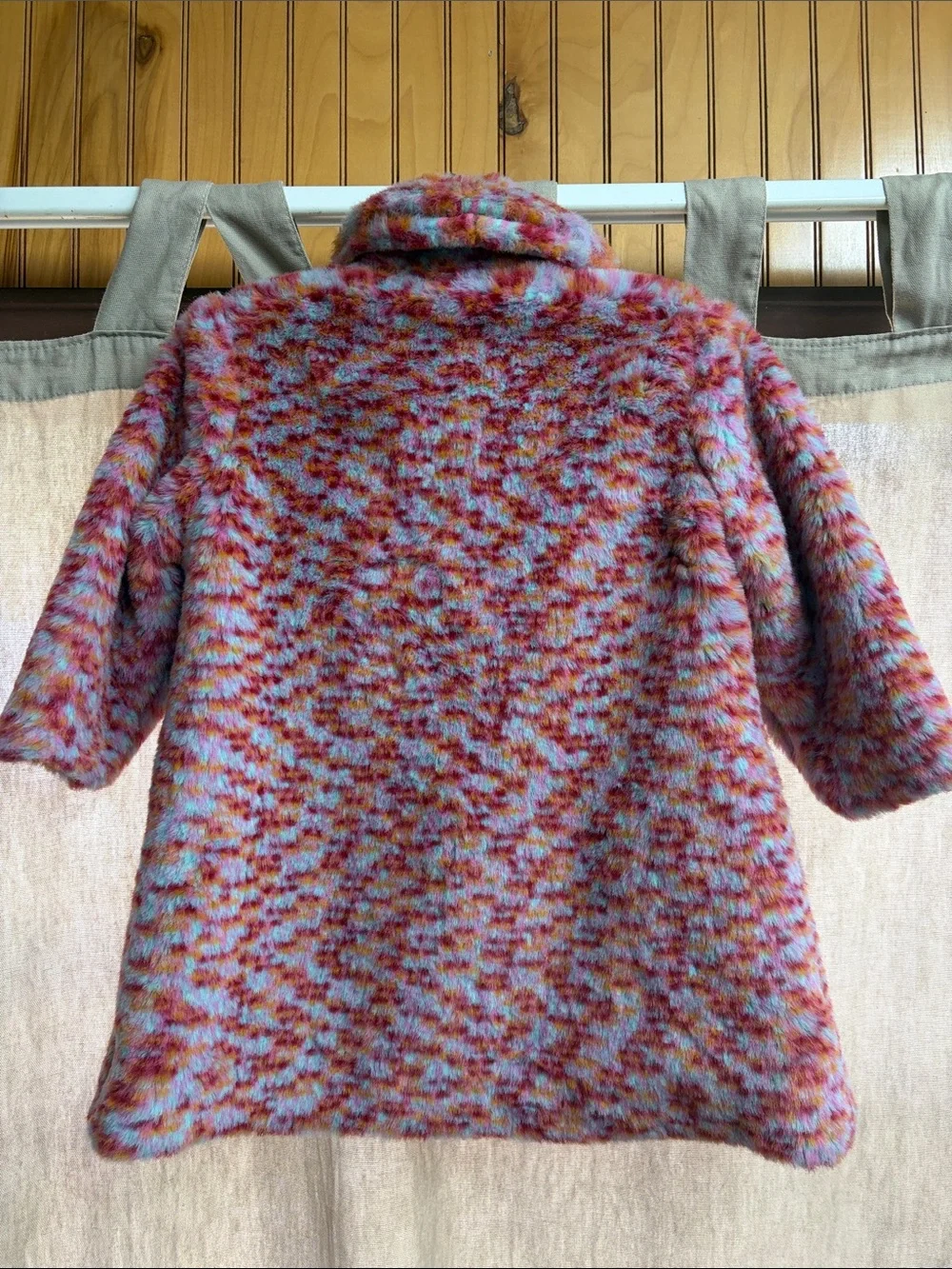 Vintage Cosqui by Infantiles Sheila Faux Fur Sherbet Confetti Teddy Coat. 24M